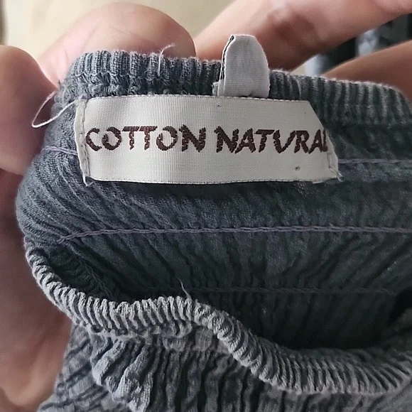 COPY - Dusty blue cotton natural dress size Large - Picture 4 of 6